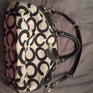 Coach black and gray purse